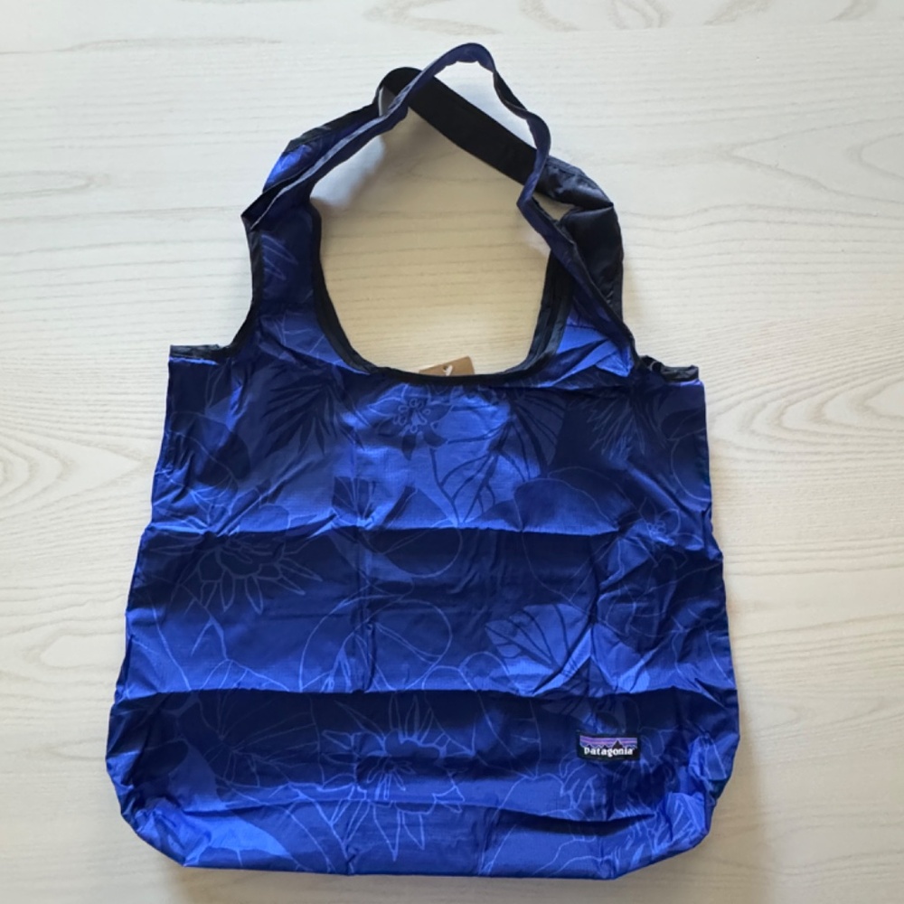 New Patagonia Shopper Tote Bag Upcycled Packable Foldable with Tags